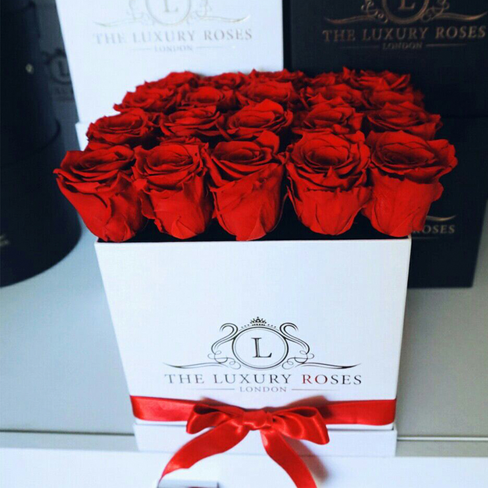 squareshamed25roses1000x1000 Preserved Rose Arrangements
