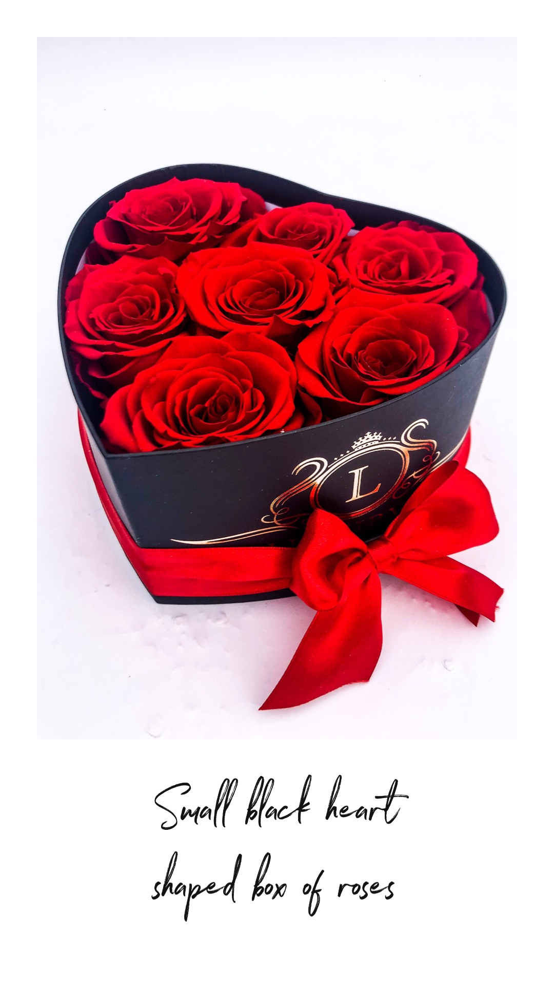 Small love heart box of infinity roses that last a year Preserved Rose Arrangements & Delivery